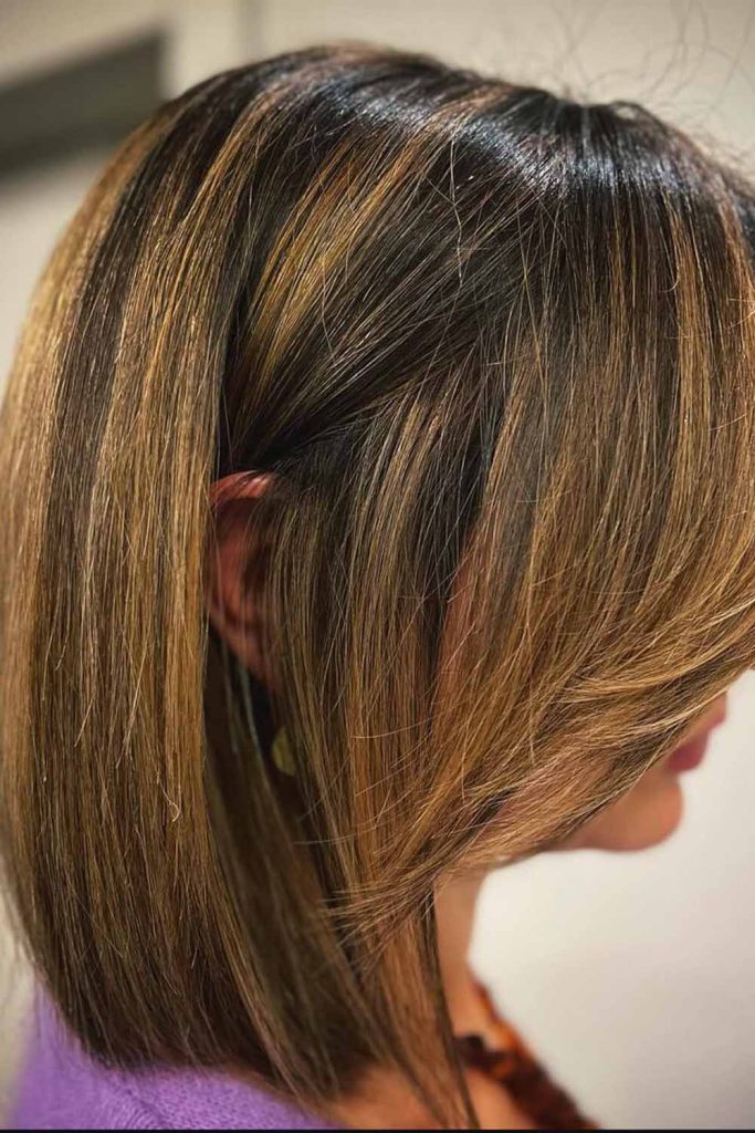 Golden Brown Ombre Lob