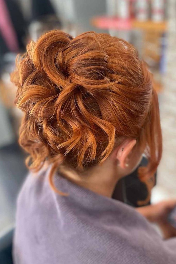 Voluminous Curled Updo