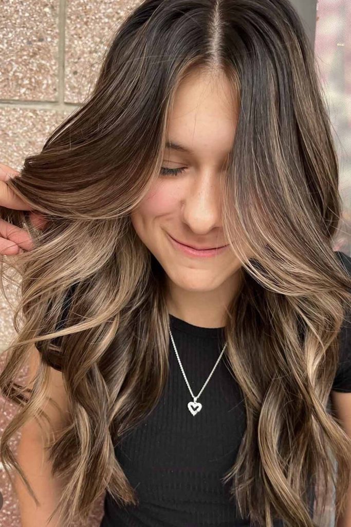 Honey Brown Balayage Waves