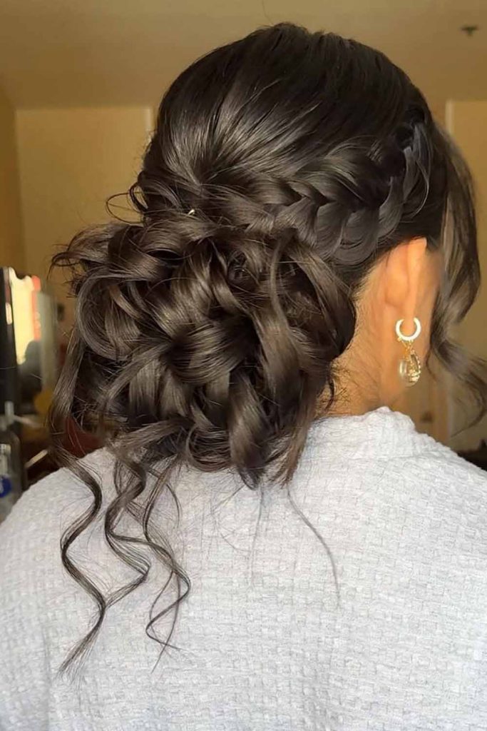Textured Side-Braid Updo